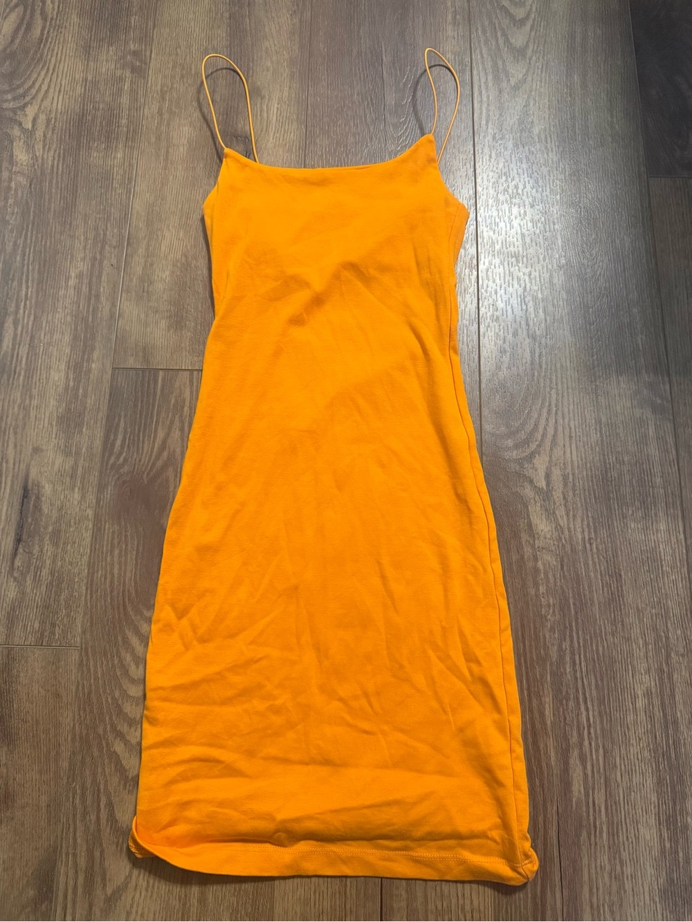 ZARA Spaghetti Strap Orange Dress